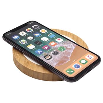 iBevel Plus 15W Wireless Charger With Bamboo Trim